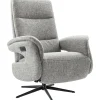 Relaxfauteuil Haslet elektrisch medium grijs