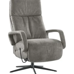 Relaxfauteuil Orona medium microleder grijs