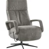 Relaxfauteuil Orona small microleder grijs