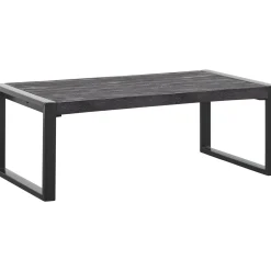 Salontafel Newhaven zwart mangohout 110x60 cm rechthoekig
