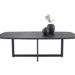 Salontafel Widnes zwart eikenhout 130x65 cm Deens ovaal