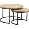 Salontafelset Belcoo mango 55 en 75 cm rond