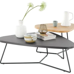 Salontafelset Donora 112 en 69 cm driehoekig