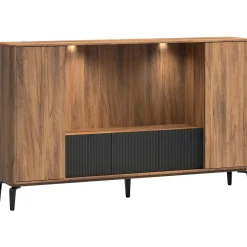 Tv-meubel Lodetto 228 cm deuren zwart