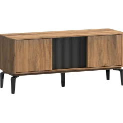 Tv-meubel Lodetto 141 cm deur zwart