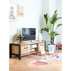 TV-meubel Mantera 165 cm lichtbruin