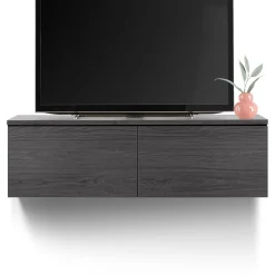 Tv-meubel Selero zwevend 121 cm zwart