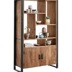 Vakkenkast Newhaven mangohout 180x110x43 cm