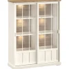 Vitrinekast Eldora 188x143x50 cm 2 glazen deuren