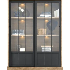 Vitrinekast Ladonia 188x143x50 cm