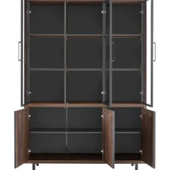 Vitrinekast Tenino 200x140x45 cm bruin