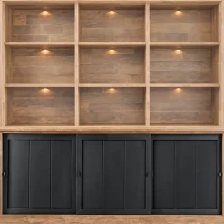 Wandmeubel Ladonia 210x209x50 cm 3 schuifdeuren