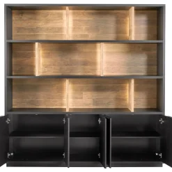 Wandmeubel Verdio 212x207x50 cm met verlichting